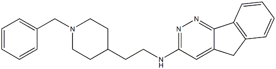 3-(2-(1-benzylpiperidin-4-yl)-ethylamino)-5H-indeno(1,2-c)pyridazine Structure