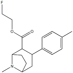 2'-fluoroethyl 8-methyl-3-(4-methylphenyl)-8-azabicyclo(3.2.1)octane-2-carboxylate 구조식 이미지