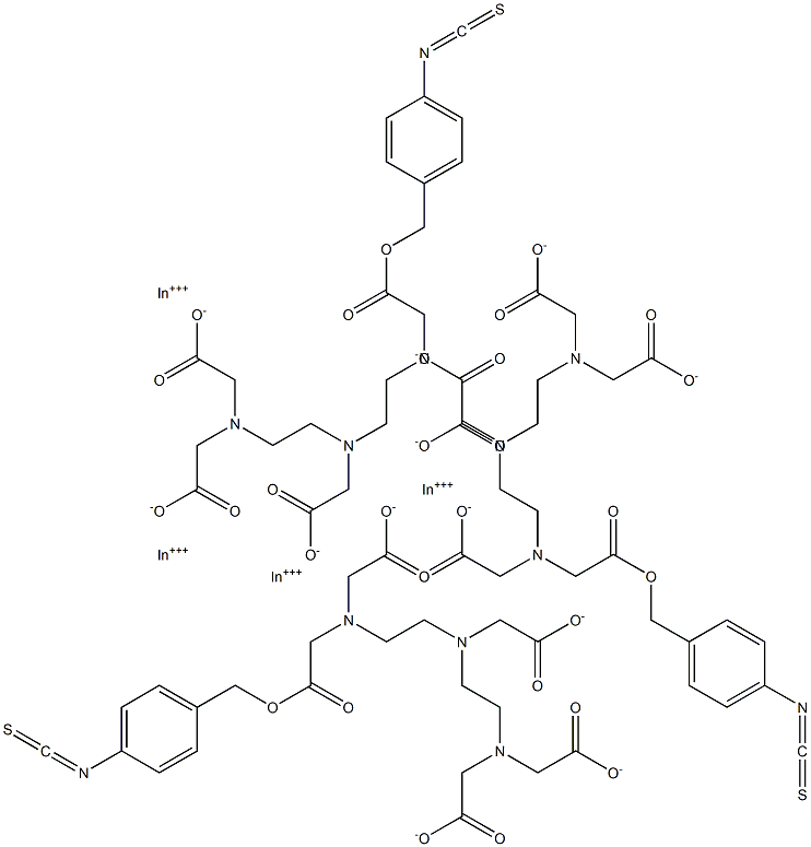 indium 1-(4-isothiocyanatobenzyl)diethylenetriaminepentaacetic acid 구조식 이미지