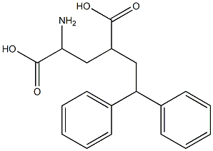 2-amino-4-(2,2-diphenylethyl)pentanedioic acid 구조식 이미지