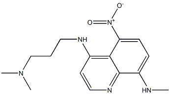 4-((3-(dimethylamino)propyl)amino)-8-methylamino-5-nitroquinoline Structure