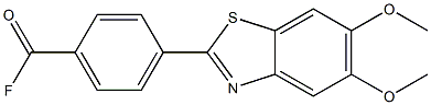 4-(5',6'-dimethoxybenzothiazolyl)benzoyl fluoride 구조식 이미지