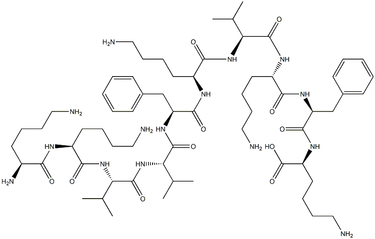 lysyl-lysyl-valyl-valyl-phenylalanyl-lysyl-valyl-lysyl-phenylalanyl-lysine Structure