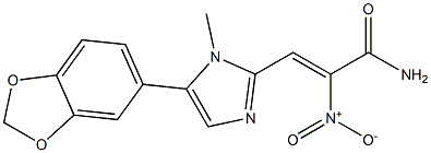 3-(5-benzo(1,3)dioxol-5-yl-1-methyl-1H-imidazol-2-yl)-2-nitroacrylamide Structure