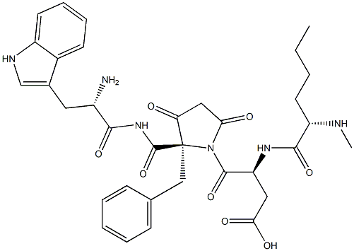malonyl-tryptophyl-(N-methyl)norleucyl-aspartyl-phenylalaninamide Structure