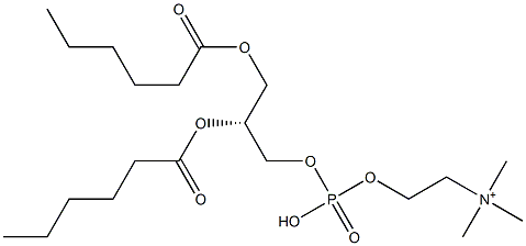 1,2-dihexanoyl-sn-glycero-3-phosphorylcholine 구조식 이미지