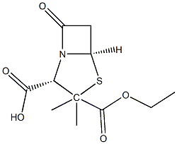 2-(ethoxycarbonyl)-6,6-dihydropenicillanic acid Structure