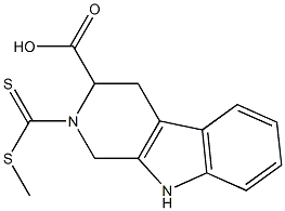 1,2,3,4-tetrahydro-2-methylthiothiocarbonyl-beta-carboline-3-carboxylic acid Structure