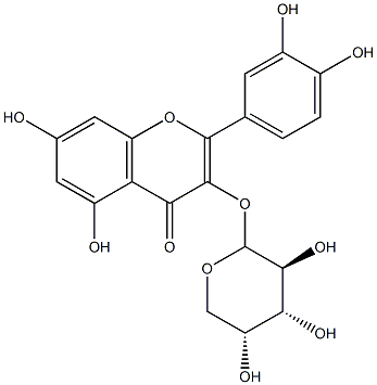 quercetin 3-arabinopyranoside 구조식 이미지