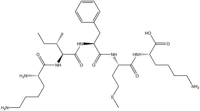 lysyl-isoleucyl-phenylalanyl-methionyl-lysine Structure