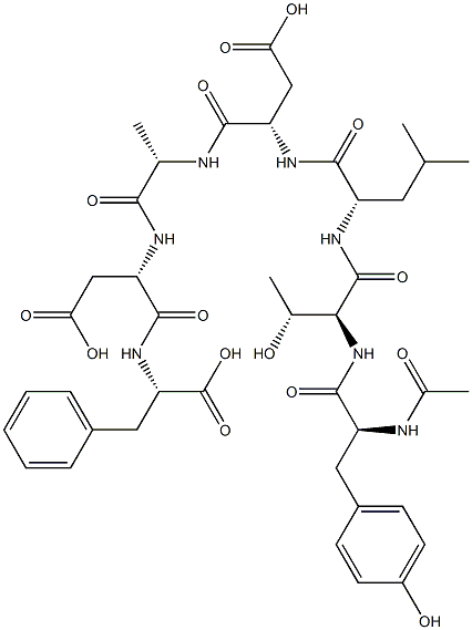 N-acetyltyrosyl-threonyl-leucyl-aspartyl-alanyl-aspartyl-phenylalanine Structure