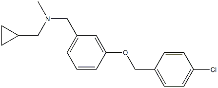 m-(p-chlorobenzyloxy)-N-cyclopropylmethyl-N-methylbenzylamine 구조식 이미지