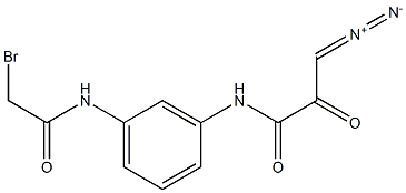 N-bromoacetyl-N'-(3-diazopyruvoyl)-1,3-phenylenediamine 구조식 이미지