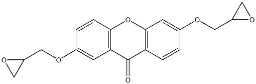 2,6-di-(2,3-epoxypropoxy)xanthone 구조식 이미지