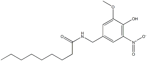 N-(4-hydroxy-5-nitro-3-methoxybenzyl)nonanamide Structure