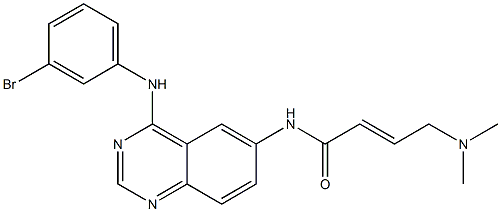 N-(4-((3-bromophenyl)amino)--6-quinazolinyl)-4-(dimethylamino)-2-butenamide Structure