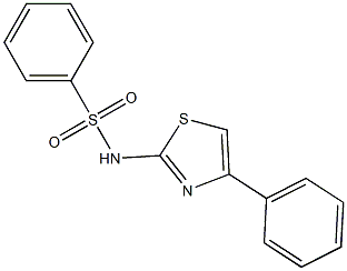 N-(4-phenylthiazol-2-yl)benzenesulfonamide 구조식 이미지