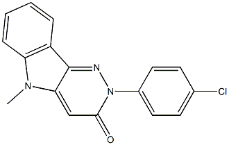 2-(4-chlorophenyl)-5-methyl-2,5-dihydropyridazino(4,3-b)indol-3(3H)-one Structure