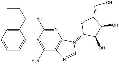 2-((1-phenylpropyl)amino)adenosine Structure