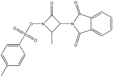 N-tosyloxy-3-phthalimido-4-methyl-2-azetidinone 구조식 이미지