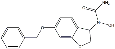 N-hydroxy-N-(2,3-dihydro-6-phenylmethoxy-3-benzofuranyl)urea 구조식 이미지