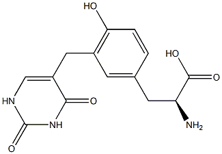 3-((1,3-dihydro-2,4-dioxopyrimidin-5-yl)methyl)tyrosine Structure