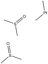 dimethylbis(sulfinylbis(methane)-S)platinum(II) Structure