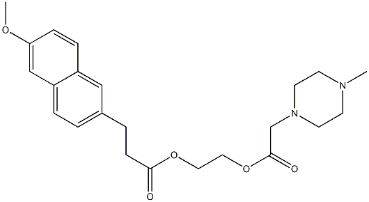 2-((4-methyl-1-piperazinyl)acetyloxy)ethyl (6-methoxy-2-naphthyl)propanoate Structure
