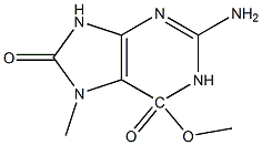 6-methoxy-7-methyl-8-oxoguanine Structure