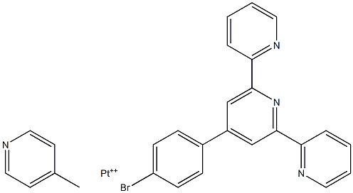 (4-picoline)(4'-p-bromophenyl-2,2'-6',2''-terpyridine)platinum(II) 구조식 이미지