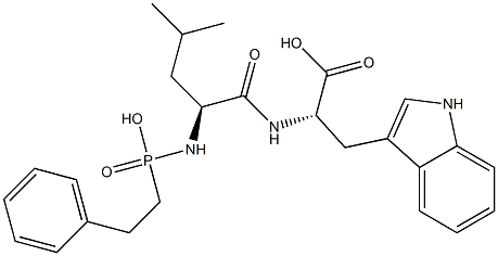 N-phenetylphosphonyl-leucyl-tryptophane Structure