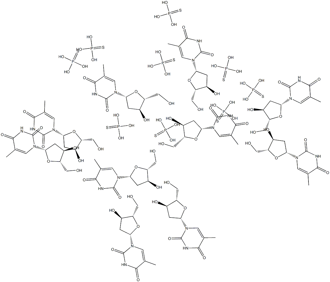 decathymidine nonaphosphorothioate Structure