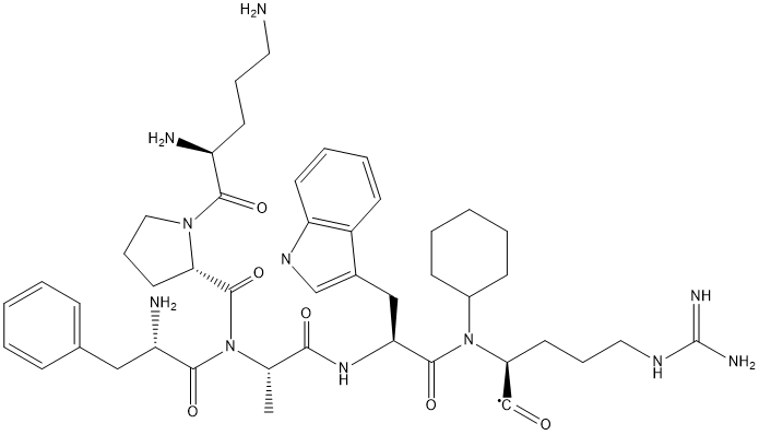 phenylalanyl(ornithinyl-prolyl-cyclohexylalanyl-tryptophyl-arginyl) Structure
