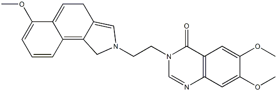 (3-(2-hexahydro-6-methoxy-(1H)-benz(e)isoindol-2-yl)ethyl)-6,7-dimethoxyquinazoline-4(3H)-one Structure