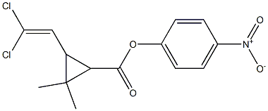 4-nitrophenyl 3-(2,2-dichlorovinyl)-2,2-dimethylcyclopropanecarboxylate 구조식 이미지