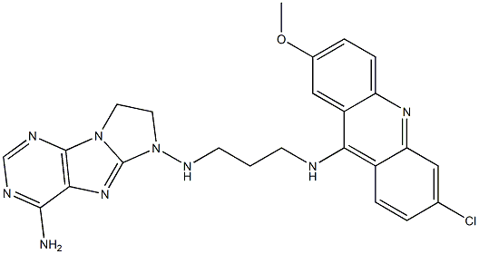 4-amino-6-(((6-chloro-2-methoxyacridin-9-yl)aminopropyl)amino)-7,8-dihydroimidazo(1,2-e)purine Structure