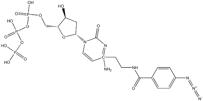 4-(N-(4-azidobenzoyl)-2-aminoethyl)-deoxycytidine triphosphate 구조식 이미지