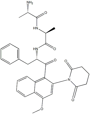 glutaryl-alanyl-alanyl-phenylalanyl-4-methoxy-2-naphthylamine Structure