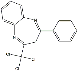 4-phenyl-2-trichloromethyl-3H-1,5-benzodiazepine 구조식 이미지