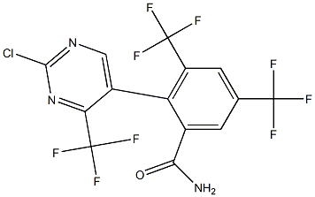 2-chloro-4-(trifluoromethyl)pyrimidine-5-N-(3',5'-bis(trifluoromethyl)pheyl)-carboxamide 구조식 이미지