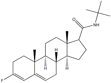 N-(1',1'-dimethylethyl)-3-fluoroandrost-3,5-dien-17-carboxamide 구조식 이미지