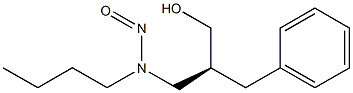 (S)-N-NITROSO-N-(2-BENZYL-3-HYDROXYPROPYL)BUTYLAMINE 구조식 이미지