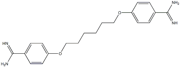 1,6-DI(PARA-AMIDINOPHENOXY)HEXANE Structure