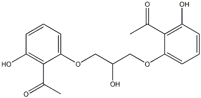 1,3BIS(2-ACETYL-3-HYDROXYPHENOXY)-2-HYDROXYPROPANE Structure