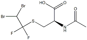 N-ACETYL-S-(1,1-DIFLUORO-2,2-DIBROMOETHYL)-L-CYSTEINE 구조식 이미지