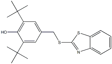 2-(3,5-DI-TERT-BUTYL-4-HYDROXYBENZYLTHIO)BENZOTHIAZOLE Structure