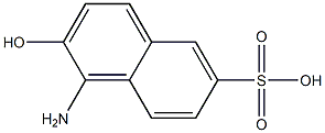 1-AMINO-2-NAPHTHOL-6-SULPHONICACID 구조식 이미지