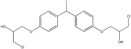 1,1-BIS(PARA-(3-CHLORO-2-HYDROXYPROPOXY)PHENYL)ETHANE Structure