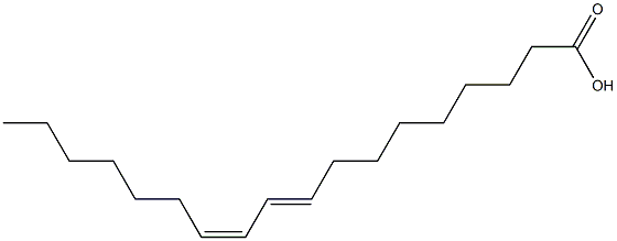 TRANS-9,CIS-11-OCTADECADIENOICACID 구조식 이미지