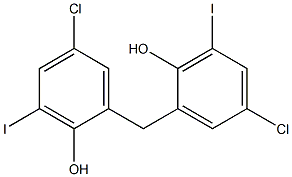 BIS(2-HYDROXY-3-IODO-5-CHLOROPHENYL)METHANE Structure